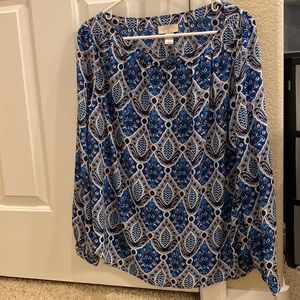 Loft Outlet Boho paisley blouse, size Large Petite